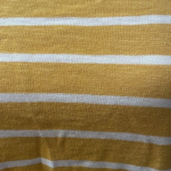EUC Roxy Yellow and White Striped Crop Top Size Large - Picture 3 of 7